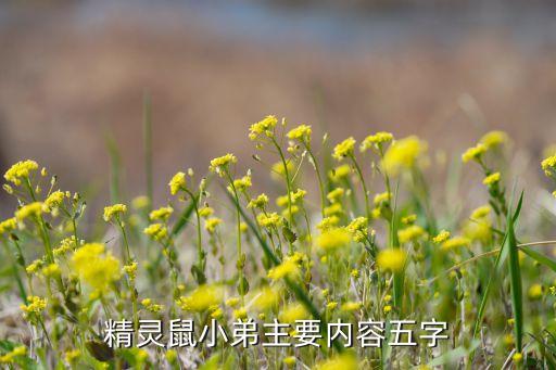 精灵鼠小弟主要内容五字