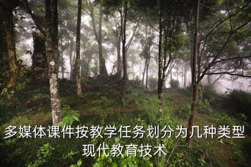 多媒体课件按教学任务划分为几种类型现代教育技术
