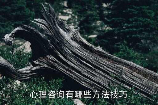 心理咨询有哪些方法技巧