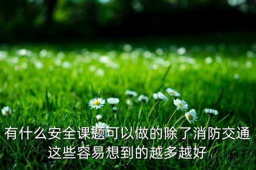 有什么安全课题可以做的除了消防交通这些容易想到的越多越好