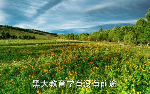 黑大教育学有没有前途
