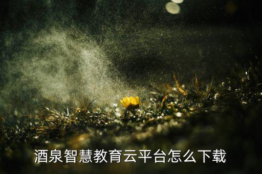 智慧教育云平台下载，甘肃省中小学教育云平台如何下载