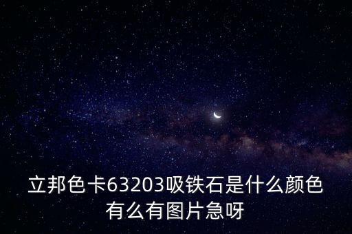 立邦色卡63203吸铁石是什么颜色有么有图片急呀