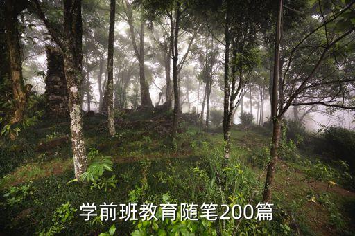 学前班教育随笔200篇