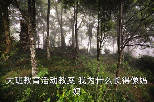 大班教育活动教案 我为什么长得像妈妈