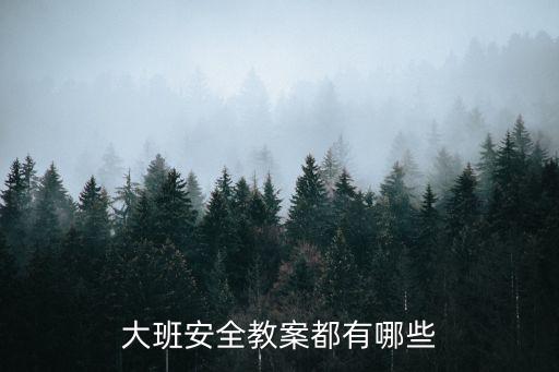 大班安全教案都有哪些