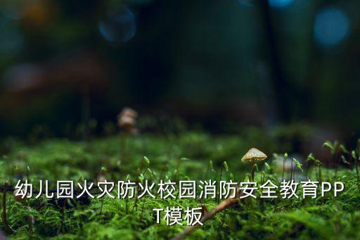 幼儿园火灾防火校园消防安全教育PPT模板