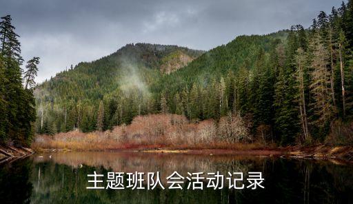 主题班队会活动记录