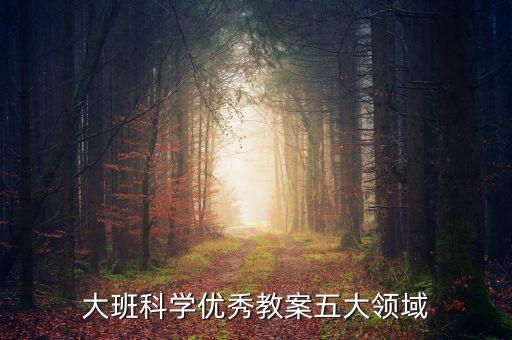 大班科学优秀教案五大领域
