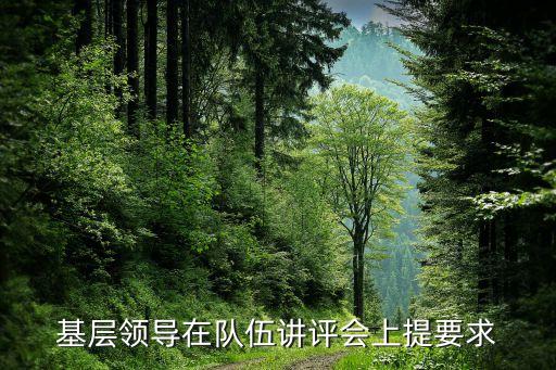 基层领导在队伍讲评会上提要求