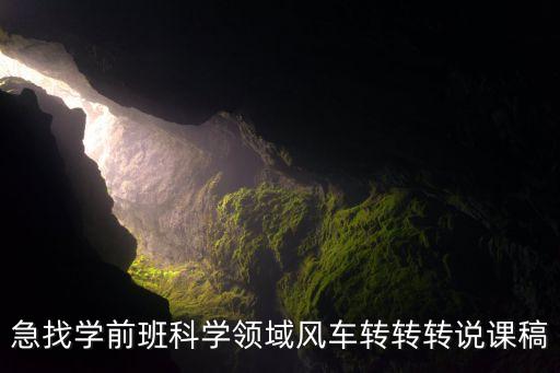 急找学前班科学领域风车转转转说课稿