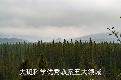 大班科学优秀教案五大领域