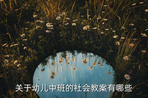 关于幼儿中班的社会教案有哪些